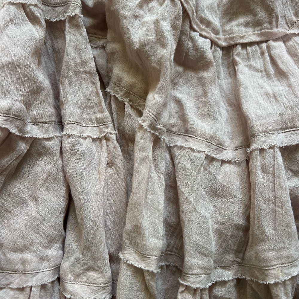 Free People Tiered Ruffle Midi Skirt - Like A Mermaid Style - Mauve/Lilac Size M - Picture 9 of 9